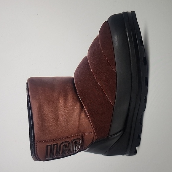 UGG Shoes - UGG CLASSIC KLAMATH MINI SUEDE TEXTILE WATERPROOF BURNT CEDAR SIZE 8
